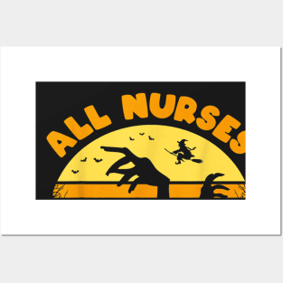 Halloween Shirt Funny Nurse Posters and Art